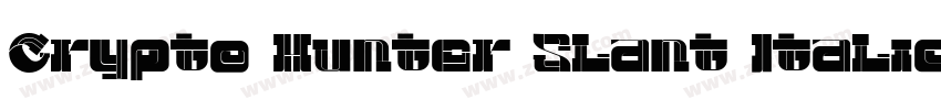 Crypto Hunter Slant Italic字体转换 Crypto Hunter Slant Italic字体转换